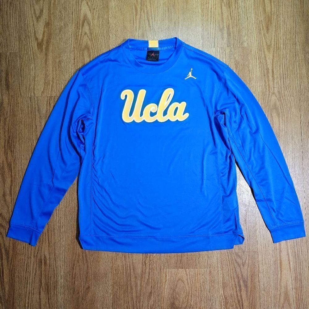 Air Jordan UCLA Bruins Basketball Top Long Sleeve Warmup Tee Shirt Women's M New